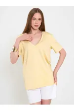 050736 V-Neck Knitted T-Shirt