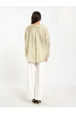 Chemise oversize à col ouvert 080811