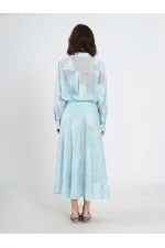 Jupe midi à volants 041192