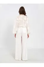 031678 Beli Lastik Detaylı Belden Bağlamalı Pantolon 031678 Beli Lastik Detaylı Belden Bağlamalı Pantolon