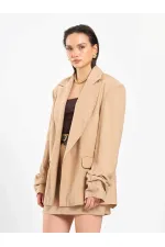 131046 Veste oversize à manches plissées