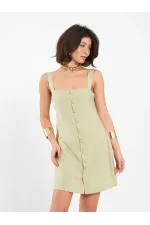 Robe courte boutonnée 111707