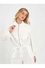 160896 Veste bomber à fermeture éclair frontale