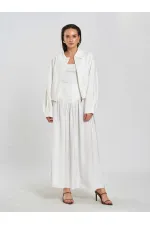 041171 Corset-style Long Front Buttoned Skirt