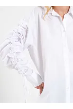 080796 Shirt with Gathered Sleeves