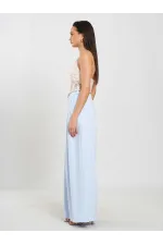 031641 Pervazlı Çift Pile Pantolon