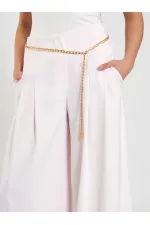 031641 Double Pleated Trousers with Trim