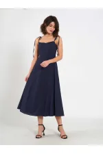 111554 Ruffled Voile Midi Dress