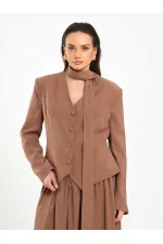 131049 Veste châle à col en V