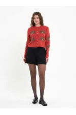 150525 Palm Tree Beaded Cardigan