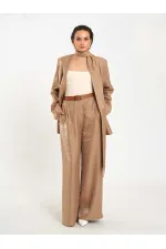 031660 Single Pleated Wide Belt Trousers