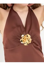 111644 Front Buckle Mini Dress