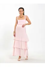 041040 Layered Ruffled Skirt