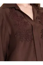 080820 Tencel Shirt with Lace Details