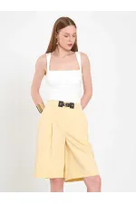 010880 Stella Bermuda Shorts with Buckle