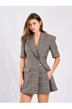 010805 Mini short à carreaux