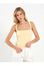 071857 Square Neck Strappy Blouse