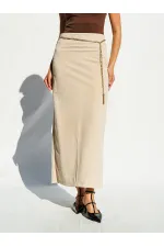 041101 Slit Straight Cut Skirt