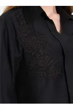 080820 Tencel Shirt with Lace Details