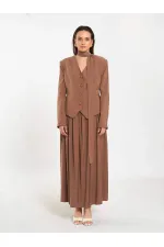 Jupe longue boutonnée sur le devant, style corset, référence 041171