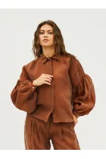 220579 Balloon Sleeve Shirt and Trouser Set