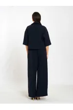 031635 A pileli Bol Paça Pantolon