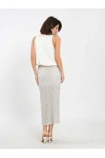 041185 Sequined Midi Skirt