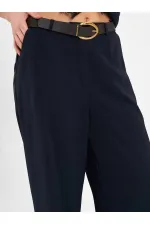 Pantalon droit à ceinture 031661
