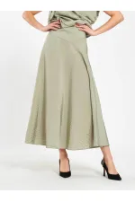 Jupe midi à volants 041162