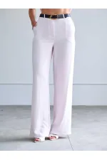 031661 Straight Cut Belted Trousers