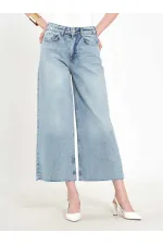 031667 Wide Leg Bermuda Shorts