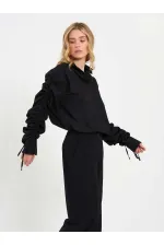 080796 Shirt with Gathered Sleeves