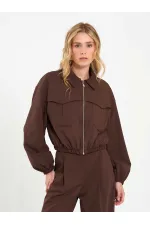 160896 Önü Fermuarlı Bomber Ceket