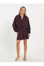 160896 Veste bomber à fermeture éclair frontale