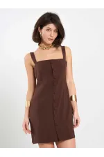 Robe courte boutonnée 111707