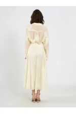 Jupe midi à volants 041192