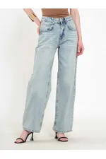 031668 Wide Leg Denim Trousers
