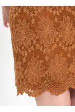 041195 Dantel Görünümlü Mini Etek