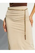 041101 Slit Straight Cut Skirt