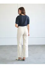 031666 Düz Paça Orta Bel Jeans