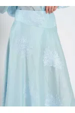 Jupe midi à volants 041192