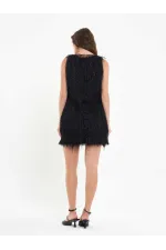 111634 Saçaklı Mini Elbise