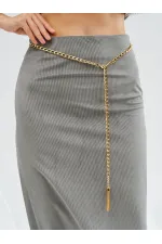 041101 Yırtmaçlı Düz Kesim Etek