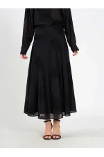 Jupe midi à volants 041192