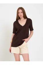 050736 V-Neck Knitted T-Shirt