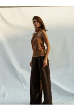 071773 Buckled Satin Blouse