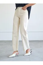 031666 Düz Paça Orta Bel Jeans