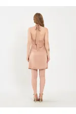 111644 Front Buckle Mini Dress