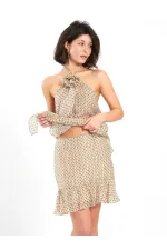 041187 Mini-jupe à volants