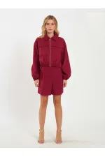 160896 Veste bomber à fermeture éclair frontale